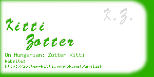 kitti zotter business card
